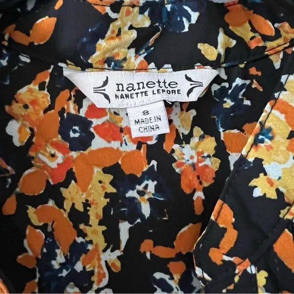 Nanette Lepore flowered floral Dress Size 8 NWT - Picture 8 of 13